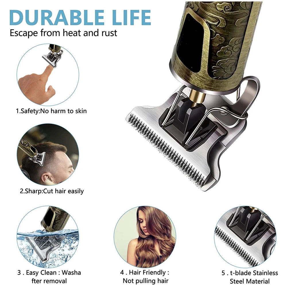 T9 LCD Electric Hair Trimmer / Shaver